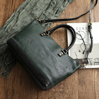 Retro Genuine Leather Shopping Bag