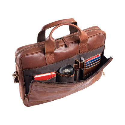 Vintage PU Leather Briefcase with Large Capacity