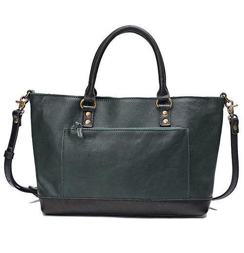 Retro Genuine Leather Shopping Bag