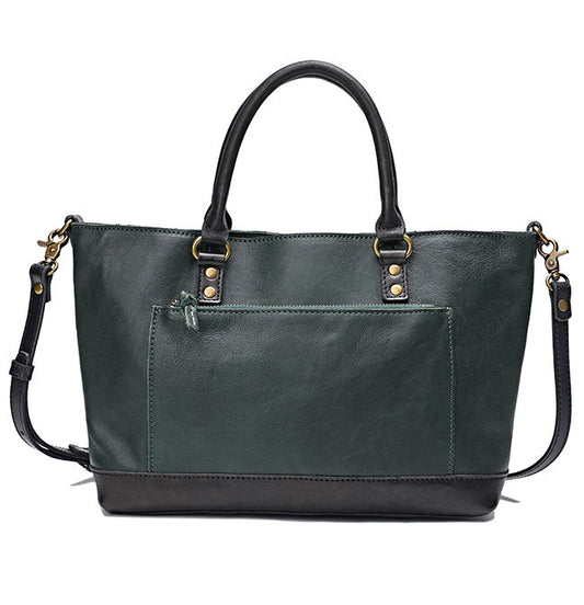 Retro Genuine Leather Shopping Bag