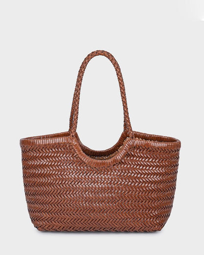 Handwoven Leather Shopping Bag