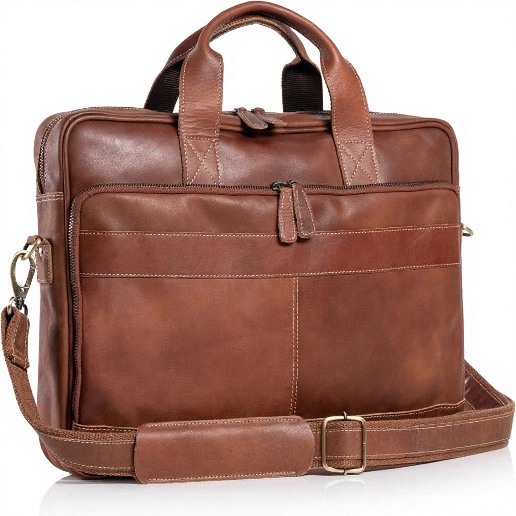 Vintage PU Leather Briefcase with Large Capacity