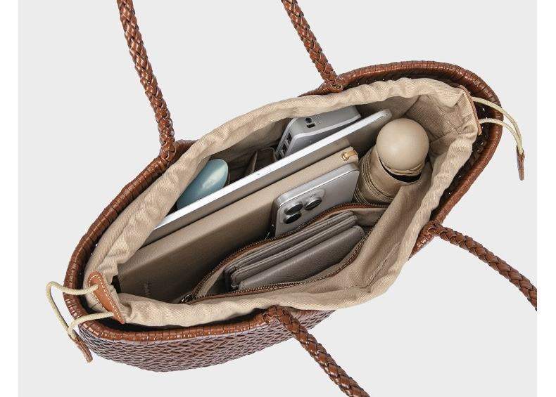 Handwoven Leather Shopping Bag