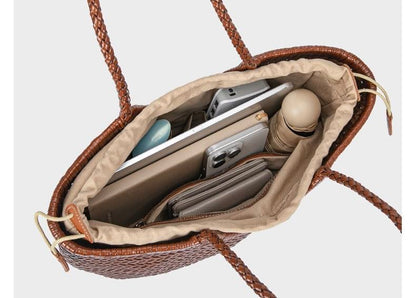 Handwoven Leather Shopping Bag